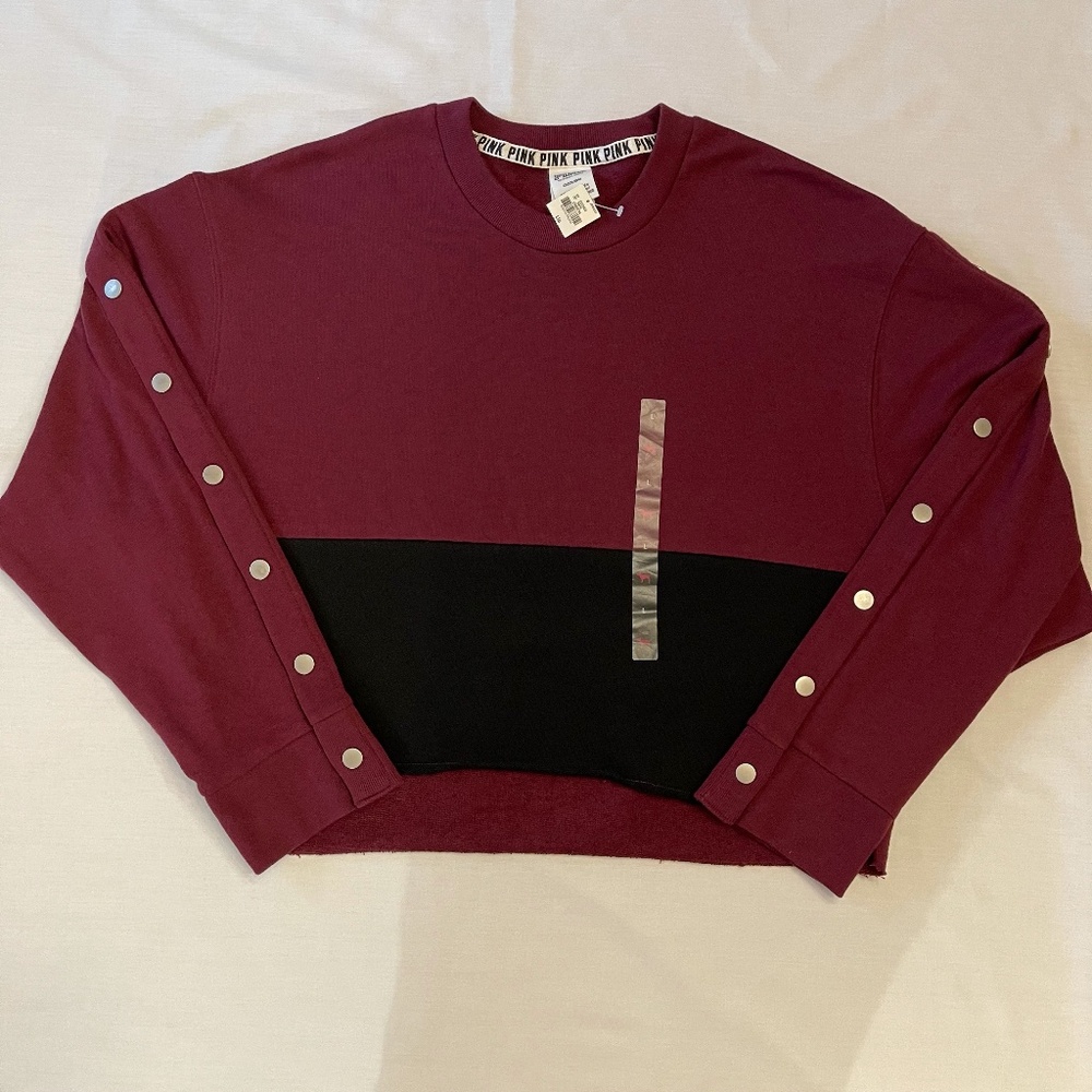 Pink VS | Burgundy Sweatshirt Large